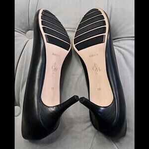 COLE HAAN + NikeAir Black Leather Round Toe Pumps Heels Womens Shoes 8 B $298